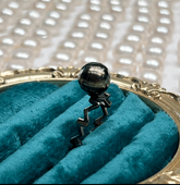 【ブラックナイト】 S925シルバー ブラック スモールMリング