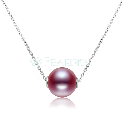紫色エジソン ルルトン ネックレス9-10mm【Pearlism】