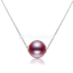 紫色エジソン ルルトン ネックレス9-10mm【Pearlism】